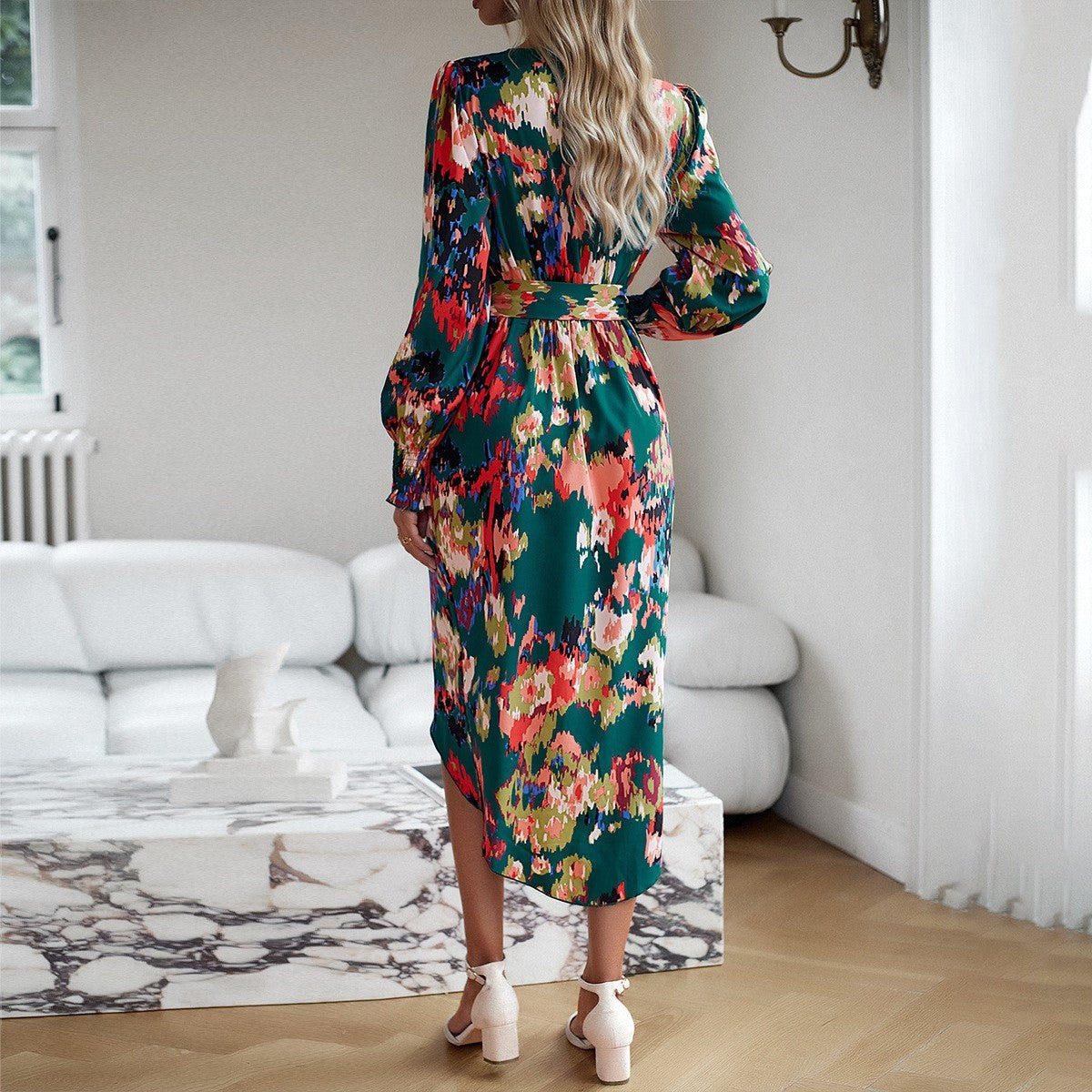 Valora V-Neck Midi Dress