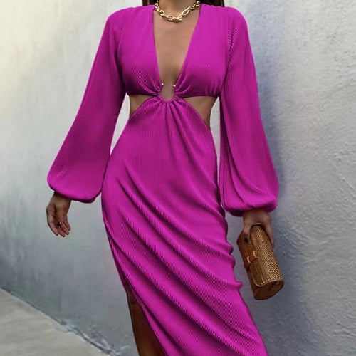 Astra Pressed Pleat Column Dress