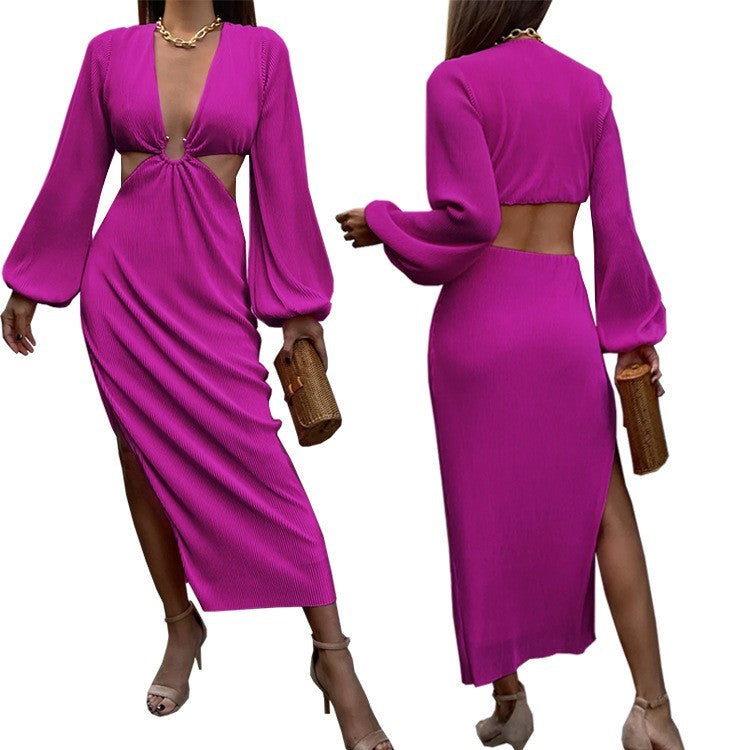 Astra Pressed Pleat Column Dress