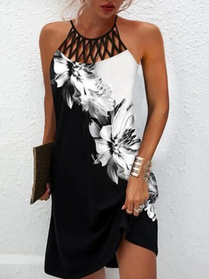 Azura Print Halter Midi