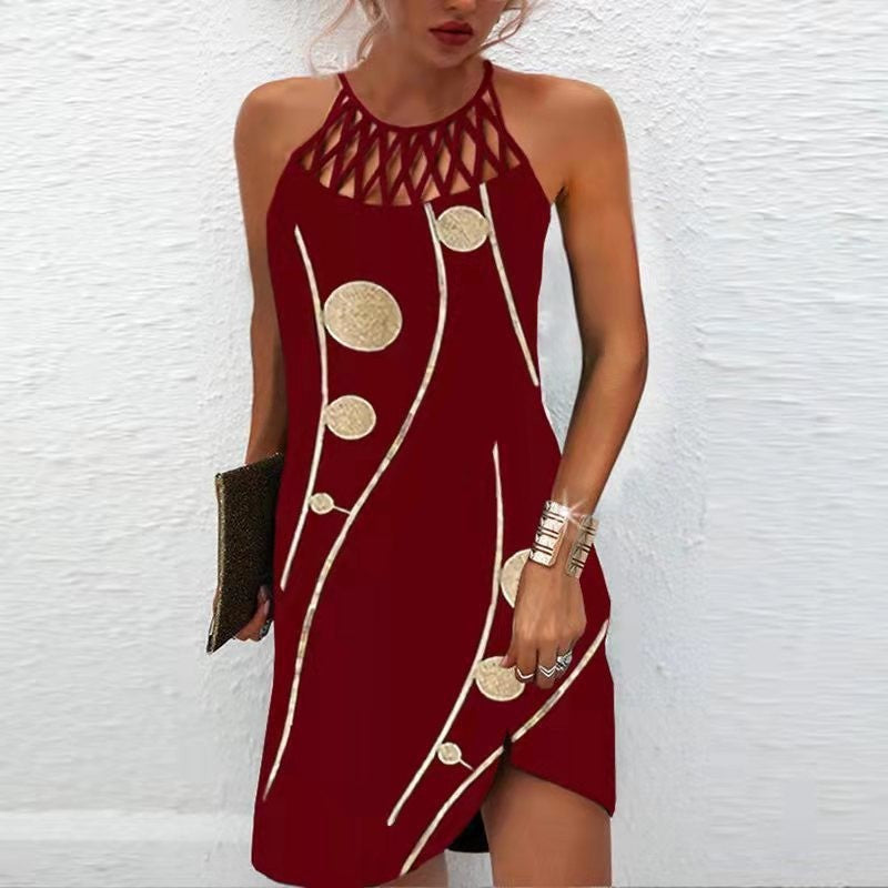 Azura Print Halter Midi