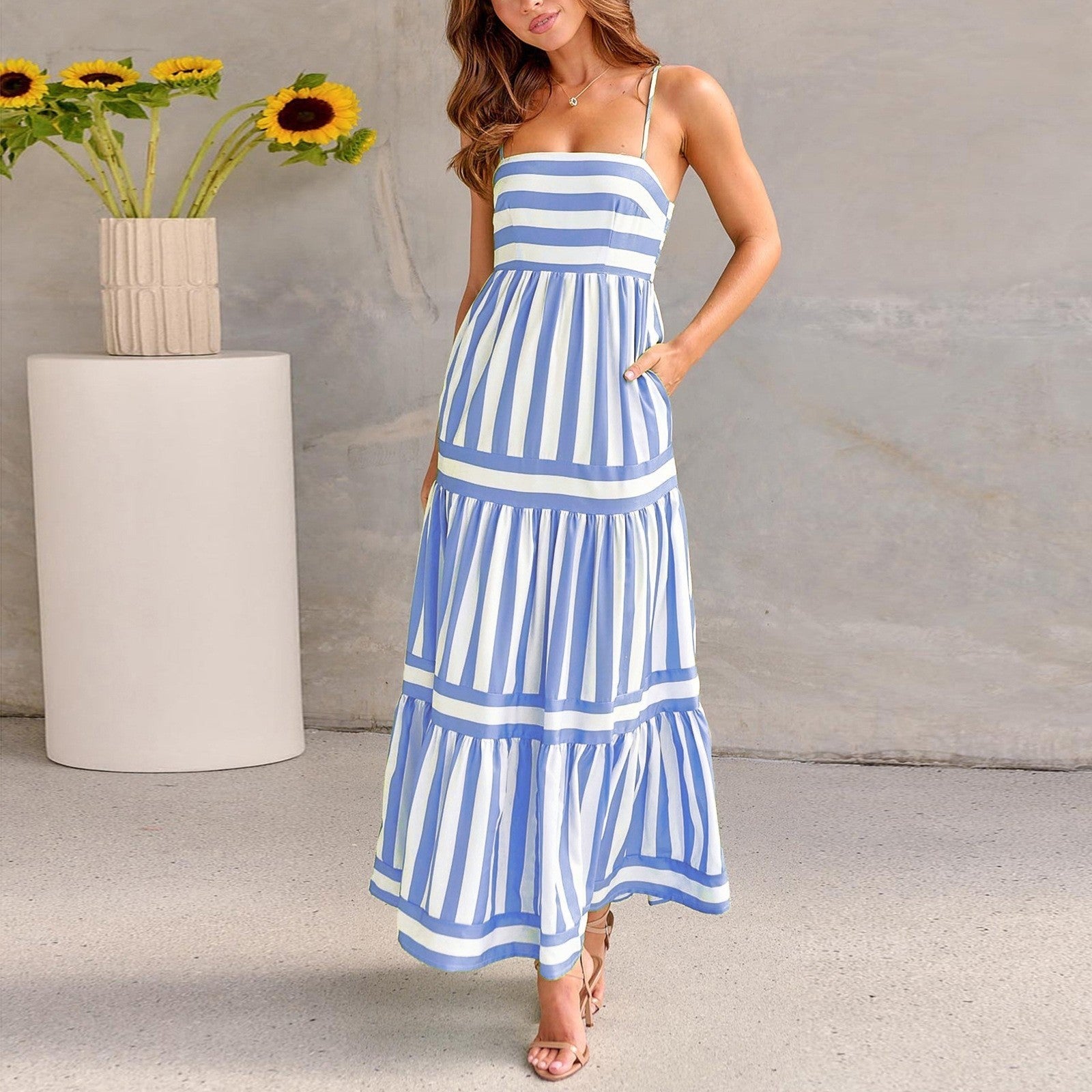 Caye Striped Maxi with Pockets