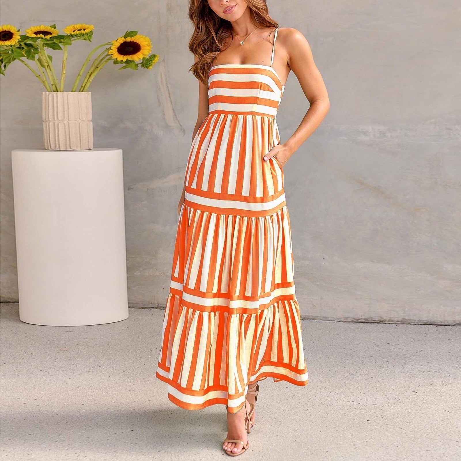 Caye Striped Maxi with Pockets