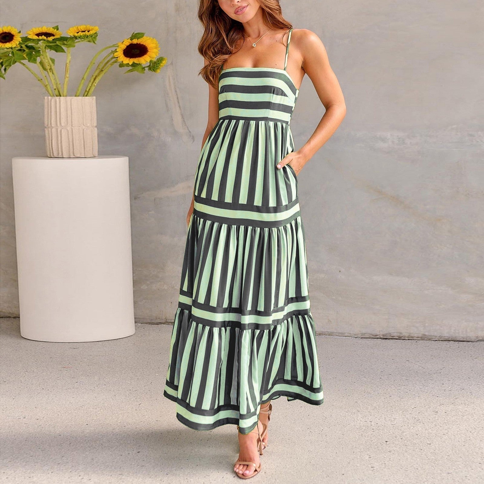 Caye Striped Maxi with Pockets