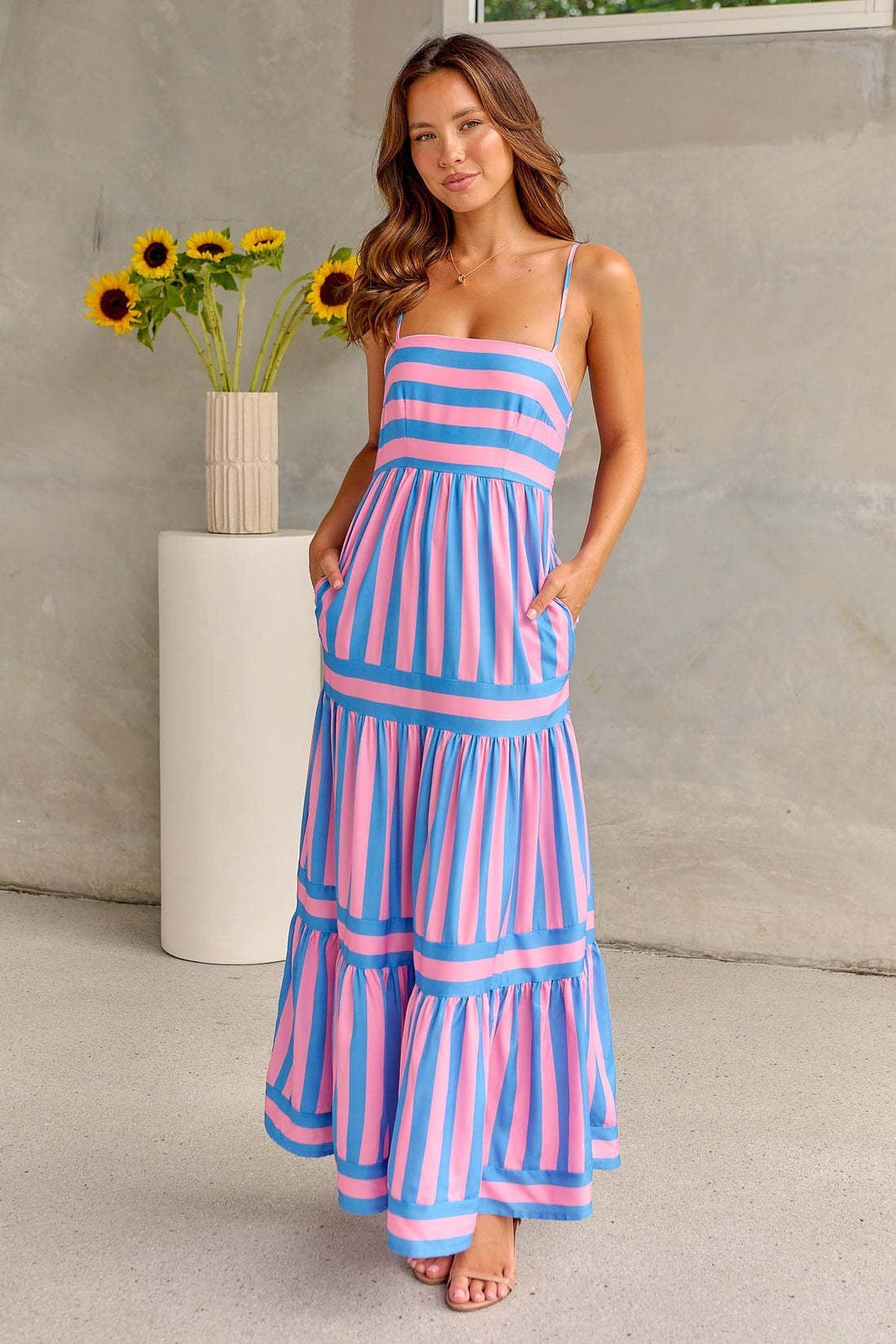 Caye Striped Maxi with Pockets