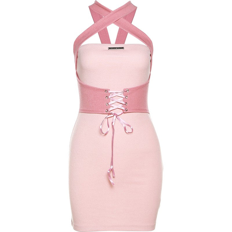 Ciela Tie-Waist Halter Mini