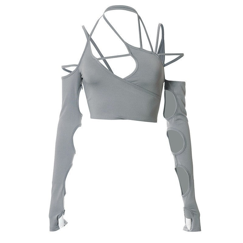 Elara Halter Sleeve Top