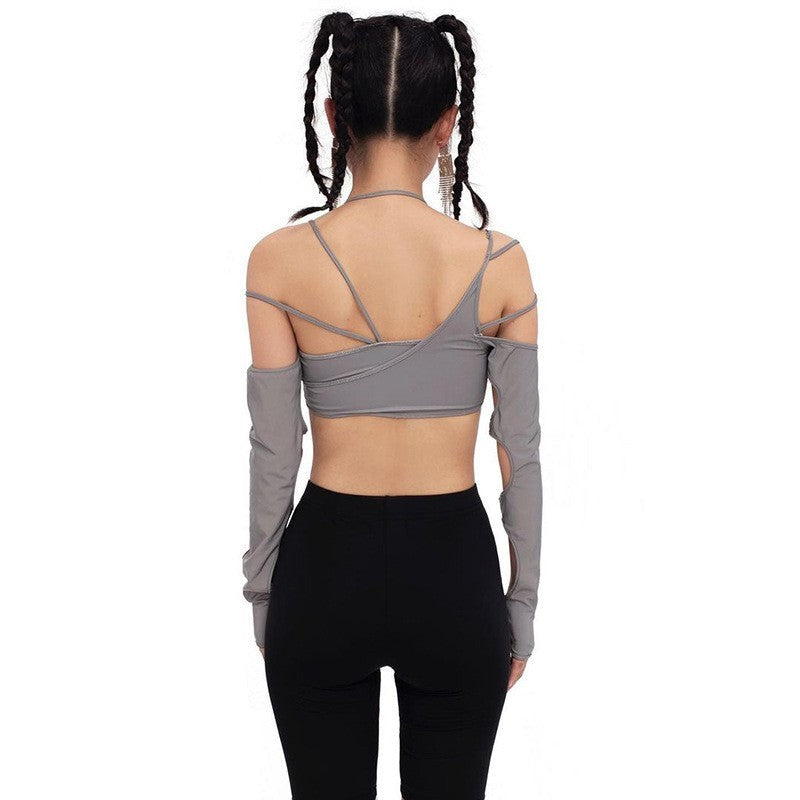Elara Halter Sleeve Top