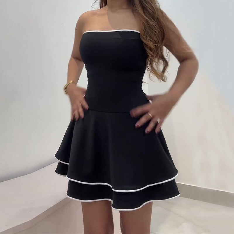Monroe Contrast Ruffle Mini