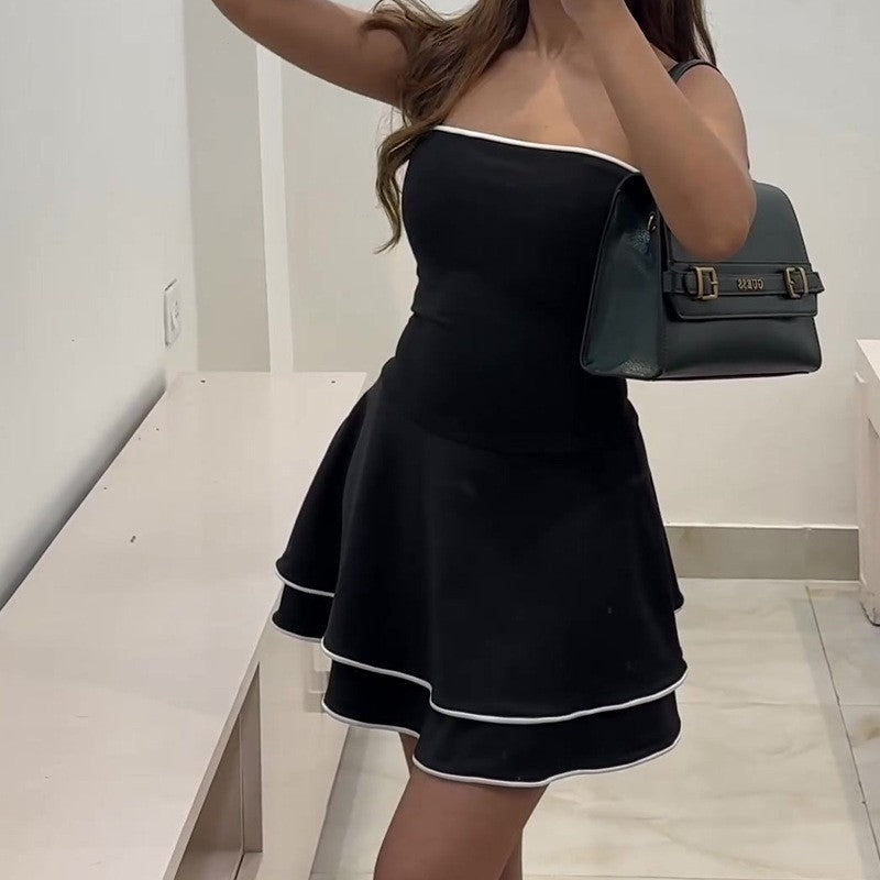Monroe Contrast Ruffle Mini