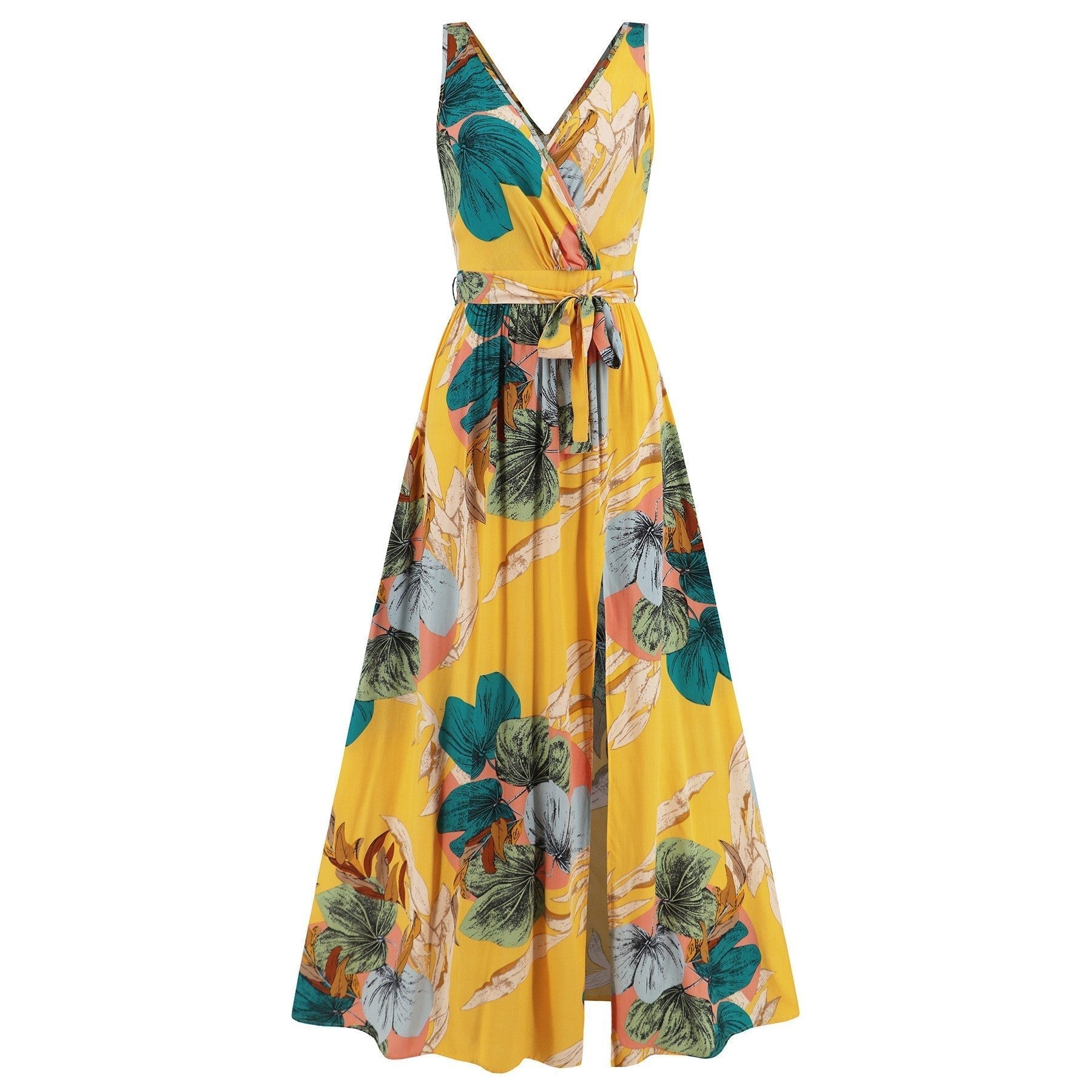 Selene Floral Tie-Slit Maxi