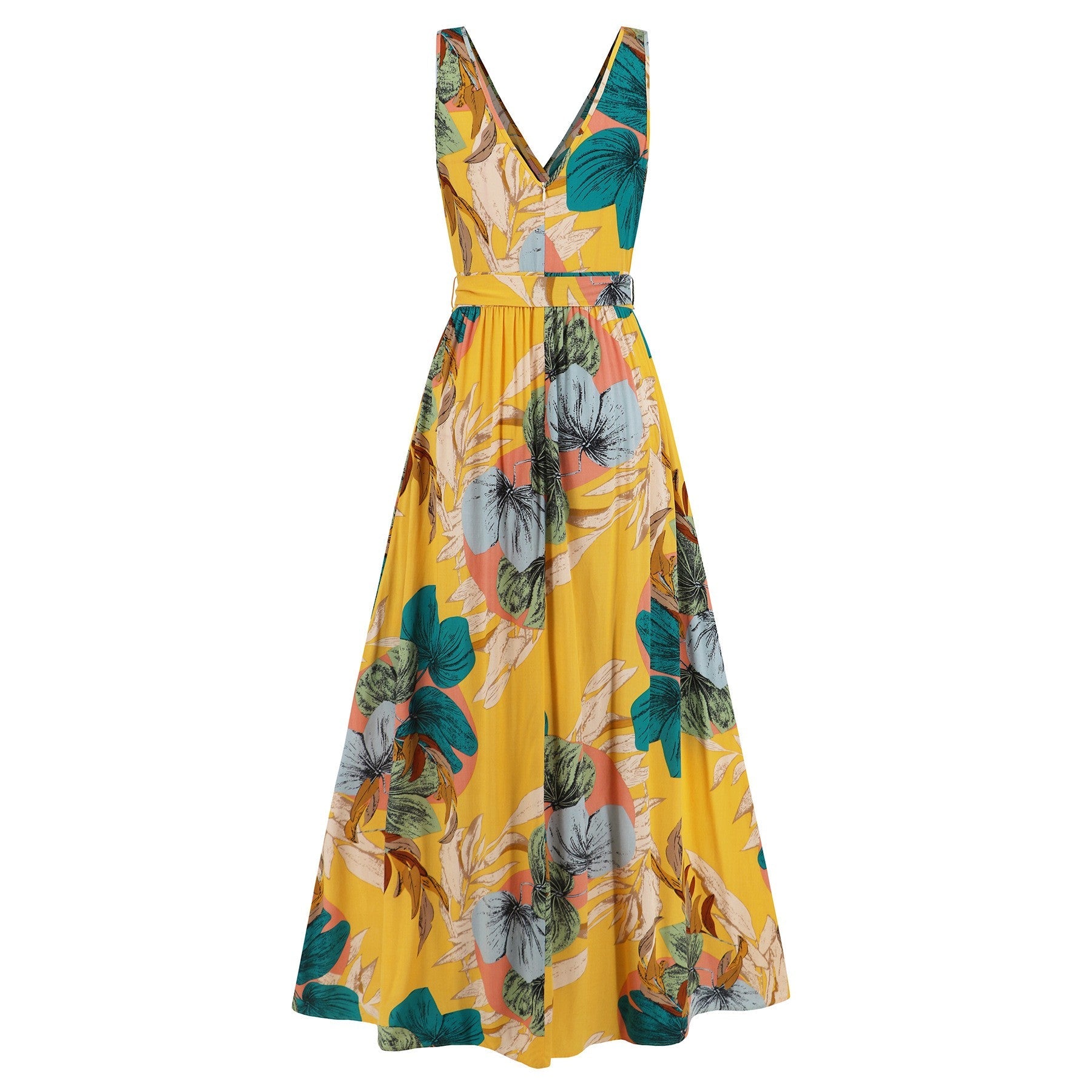 Selene Floral Tie-Slit Maxi